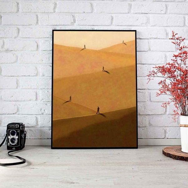 Man in Desert Framed Poster