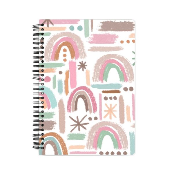 Pastel Rainbow Pattern Spiral Notebook