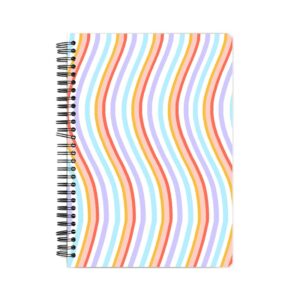 Colorful Wave Pattern Spiral Notebook