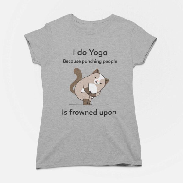 I do Yoga Melange Grey Round Neck T-Shirt