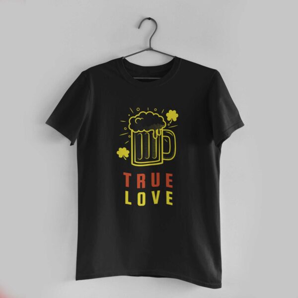 True Love Black Round Neck T-Shirt