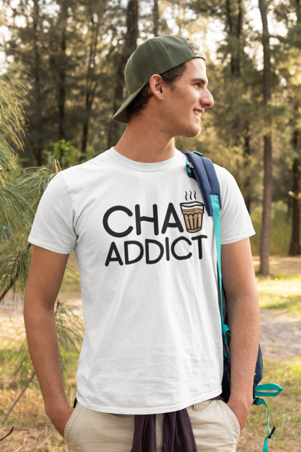 Chai Addict White Round Neck T-Shirt