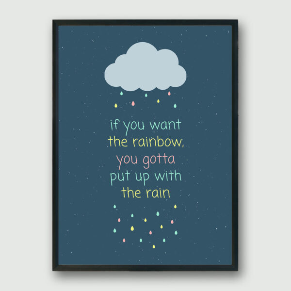 Rain Quote Framed Poster