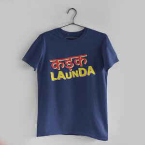 Kadak Launda Navy Blue Round Neck T-Shirt