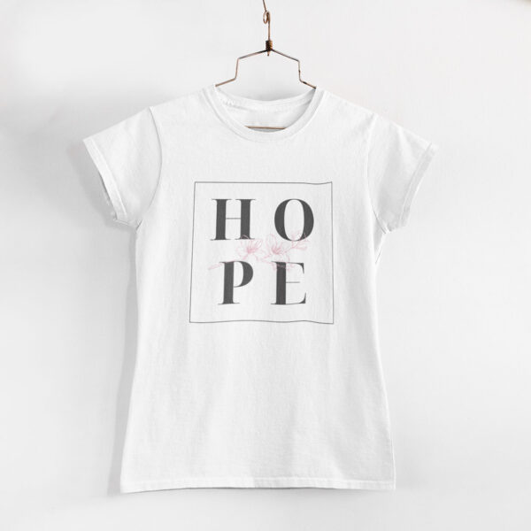 Hope White Round Neck T-Shirt