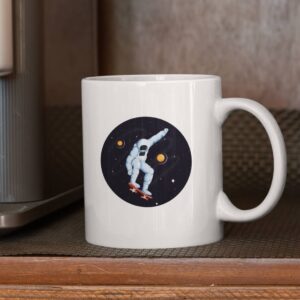 Rolling In Space Ceramic Mug