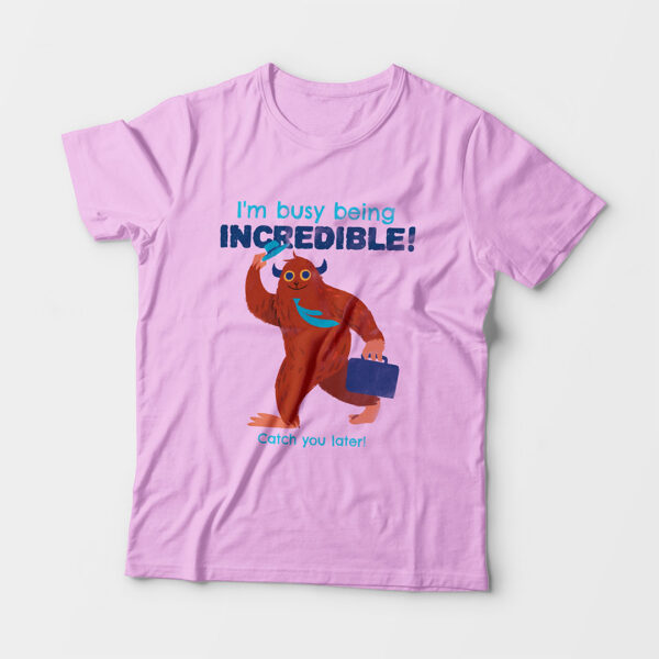 Incredible Kid’s Unisex Light Pink Round Neck T-Shirt