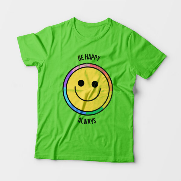 Be Happy Always Kid’s Unisex Liril Green Round Neck T-Shirt