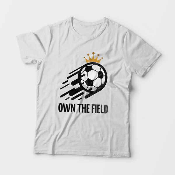 Own The Field Kid’s Unisex White Round Neck T-Shirt