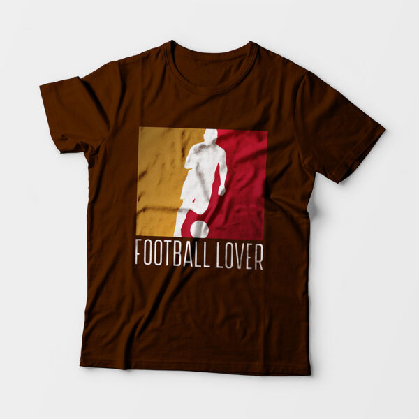 Football Lover Kid’s Unisex Coffee Brown Round Neck T-Shirt