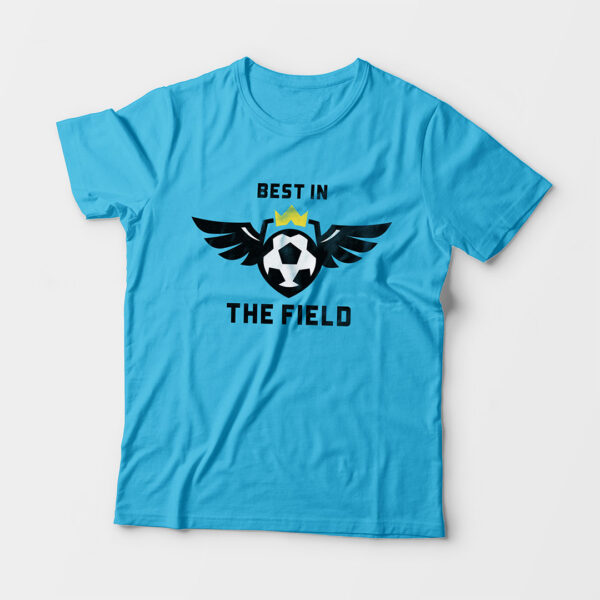 Best in the Field Kid’s Unisex Sky Blue Round Neck T-Shirt