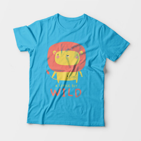 Wild Sky Blue Kid’s Unisex Round Neck T-Shirt