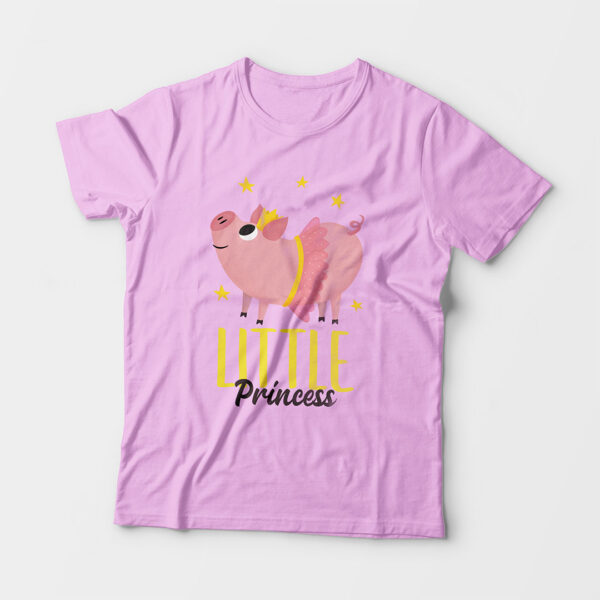Little Princess Kid’s Unisex Light Pink Round Neck T-Shirt