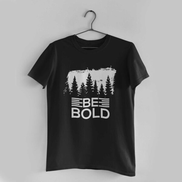 Be Bold Black Round Neck T-Shirt
