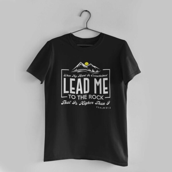 Lead Me Black Round Neck T-Shirt