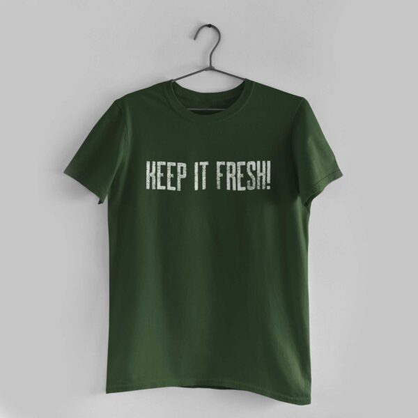 Keep It Fresh Olive Green Round Neck T-Shirt