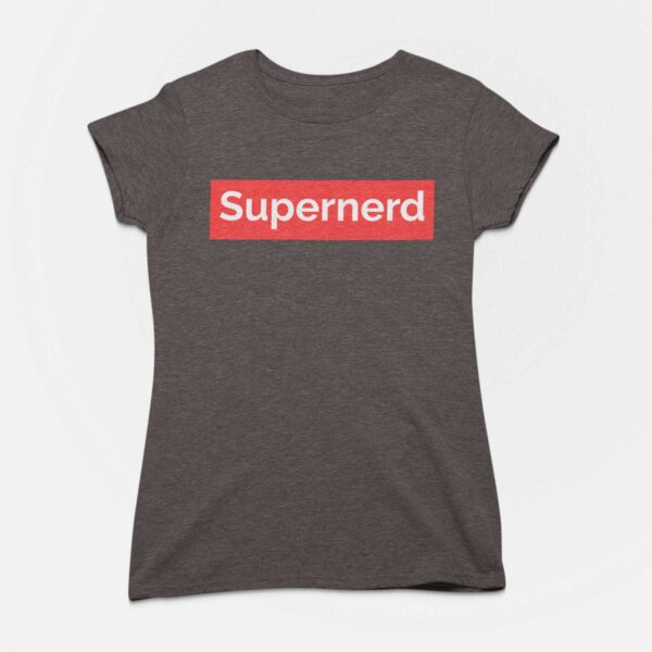 Supernerd Women Charcoal Grey Round Neck T-Shirt