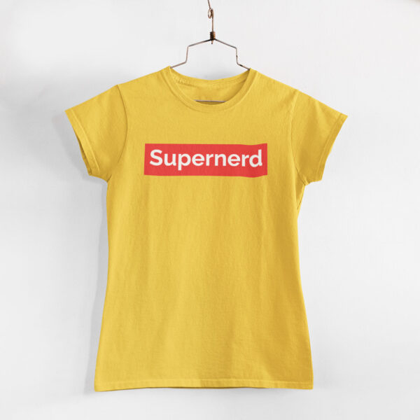 Supernerd Women Golden Yellow Round Neck T-Shirt