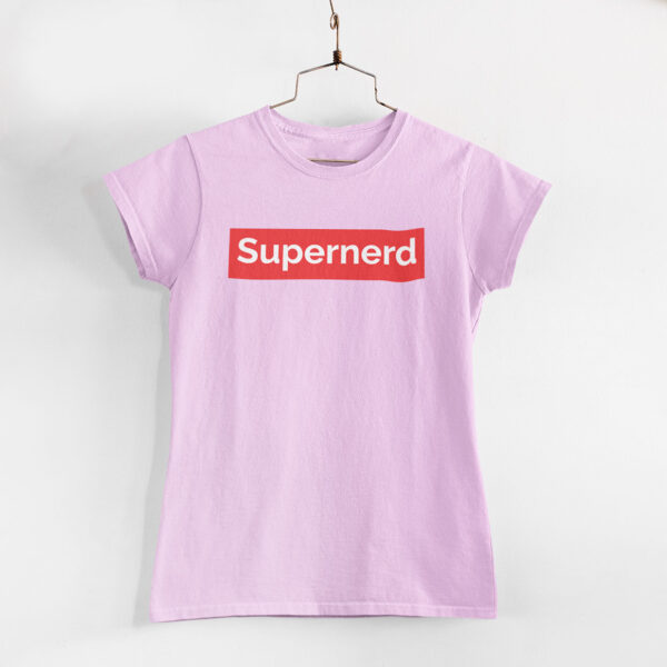 Supernerd Women Light Pink Round Neck T-Shirt