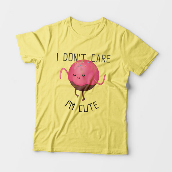 I'm Cute Kid’s Unisex Butter Yellow Round Neck T-Shirt