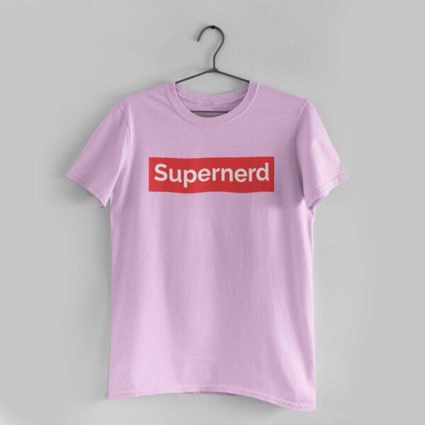 Supernerd Light Pink Round Neck T-Shirt