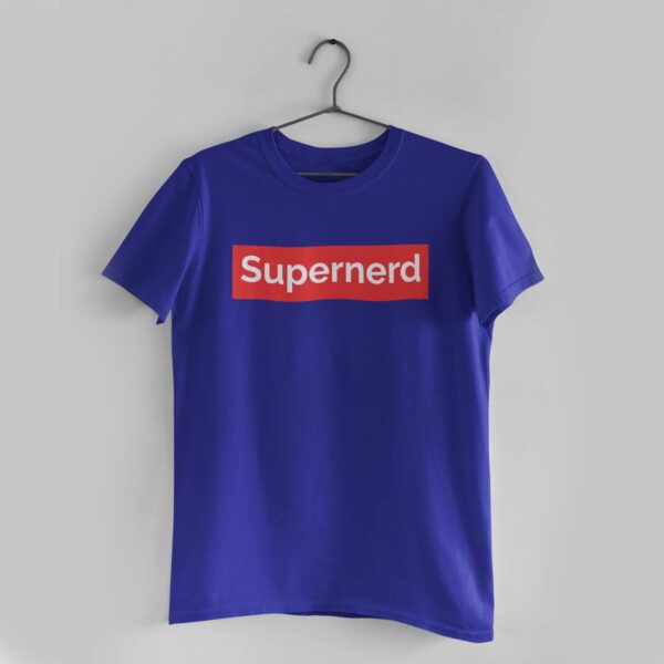 Supernerd Royal Blue Round Neck T-Shirt