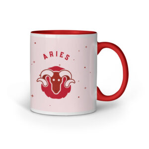Aries Red Inner Colored Ceramic Mug
