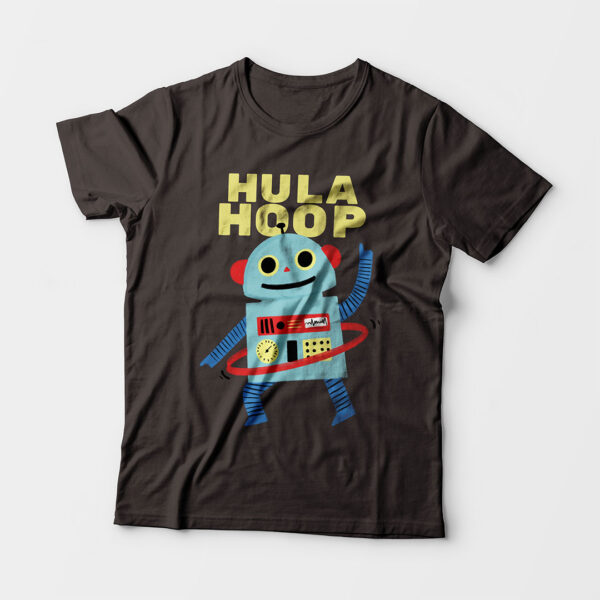 Hula Hoop Kid’s Unisex Charcoal Grey Round Neck T-Shirt