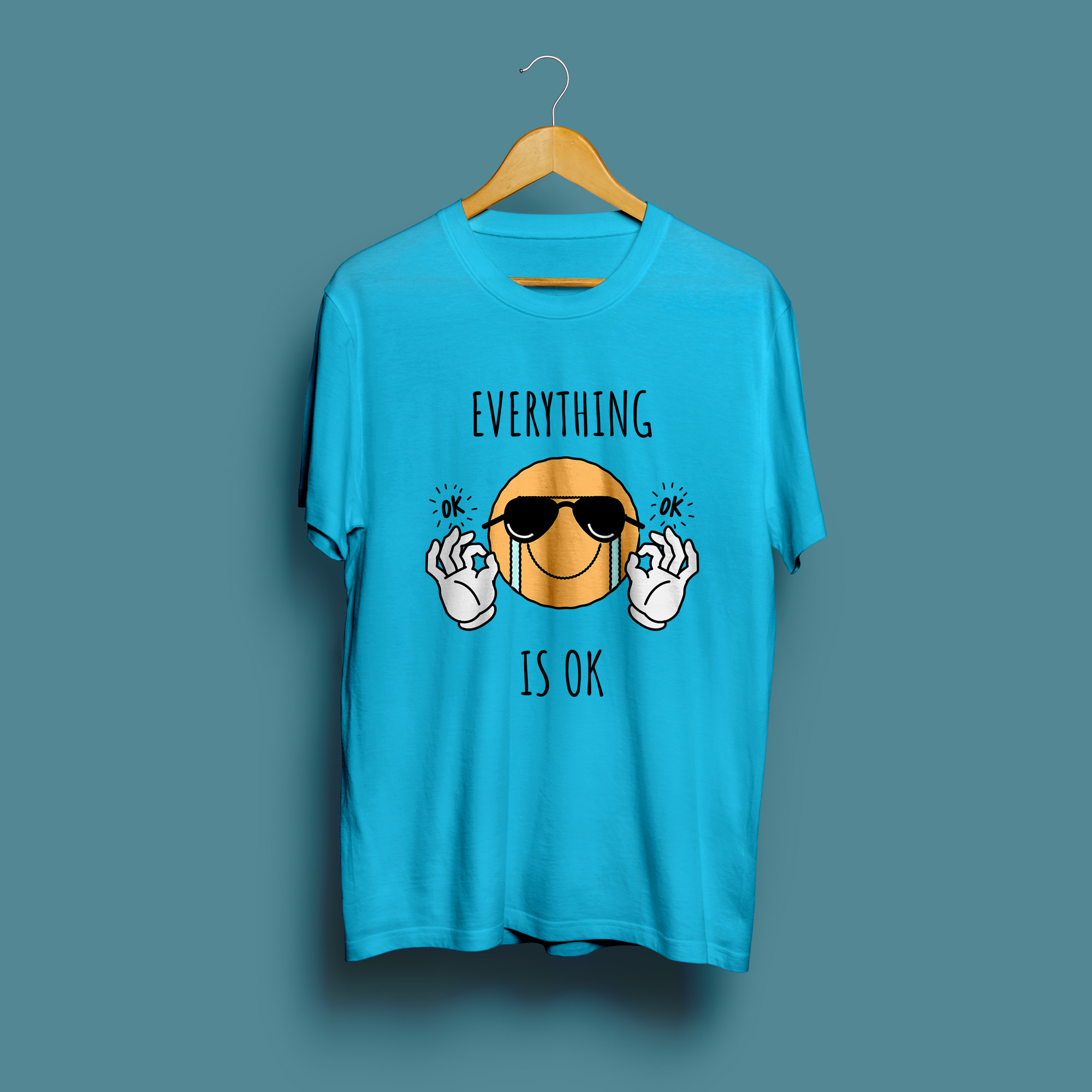 Everything Is Ok Round Neck T-Shirt