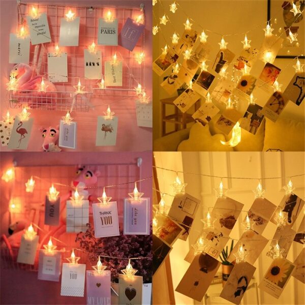 Star Photo Clip String Lights (16 Lamps)