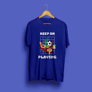 Royal Blue half sleeve t-shirt for gamer