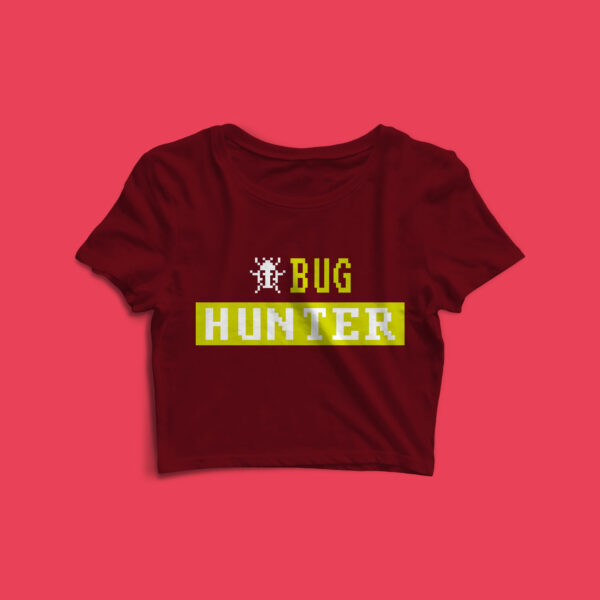 maroon t-shirt for female engineer bug testers