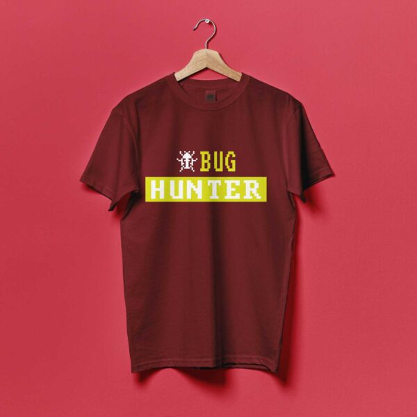 maroon t-shirt for engineer bug testers