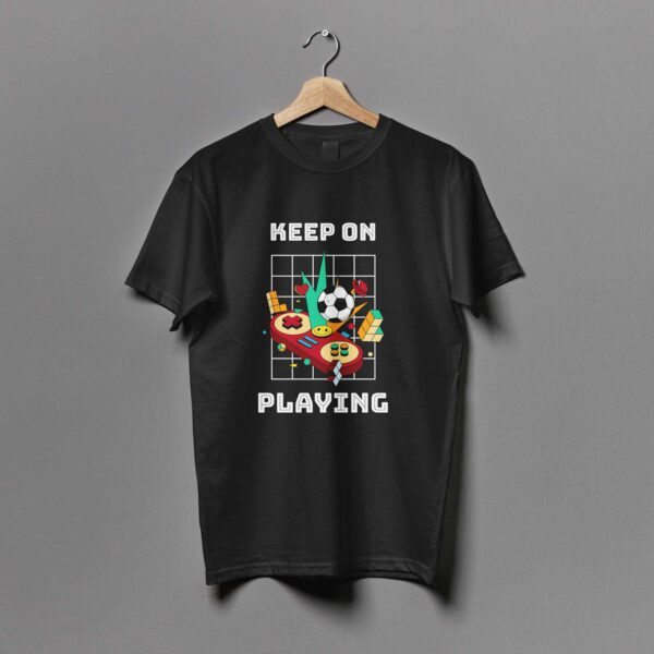 black half sleeve gaming t-shirt for gamer