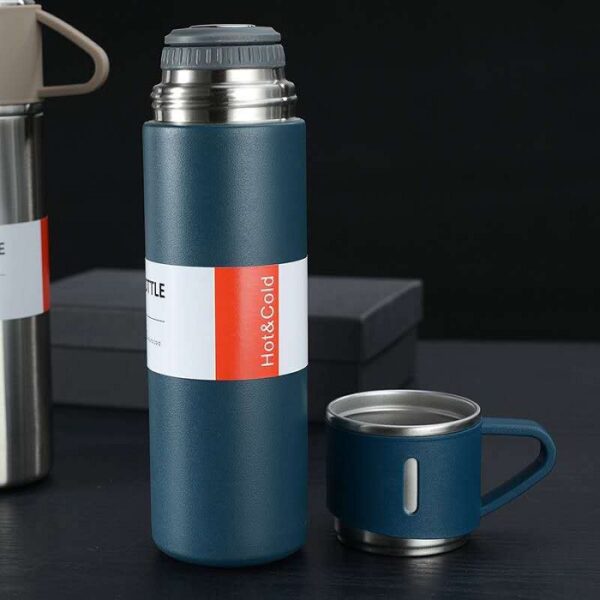 Stainless Steel Thermos Vacuum Insulated Bottle with Cup for Coffee Hot Drink and Cold Drink Water Flask